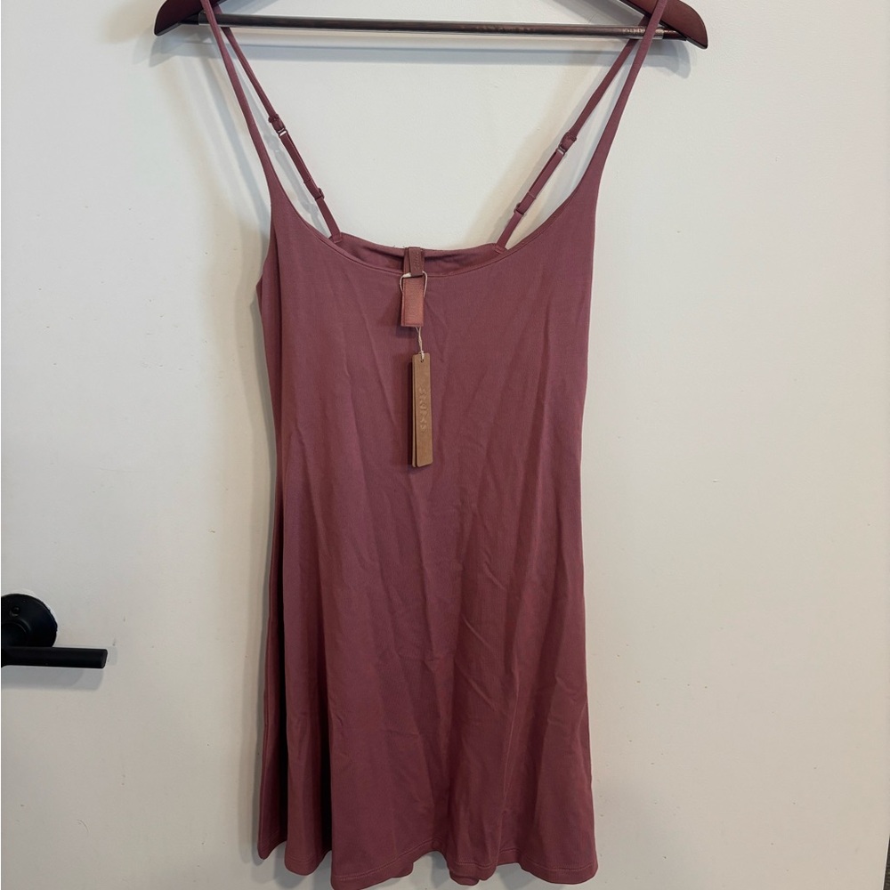 SKIMS Mauve Pink Mini Slip Dress
